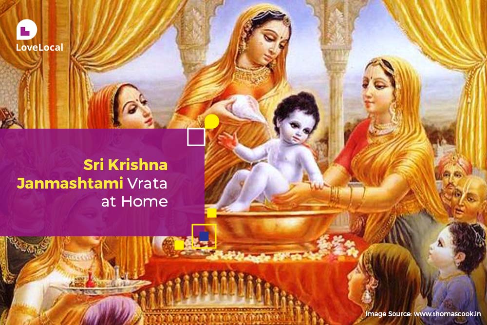 Sri Krishna Janmashtami Vrata at home